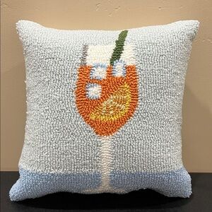 Peking Handicraft | Hooked Sassy Aperol Spritz Pillow 🍹